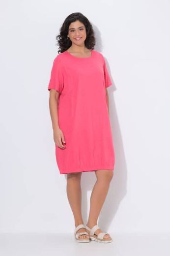 Plus size veliki brojevi Haljina midi kratkih rukava A kroja za punije