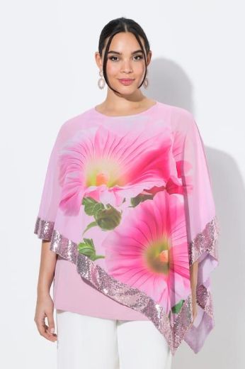 Plus size veliki brojevi Bluza elegantna od šifona 3/4 rukava za punije