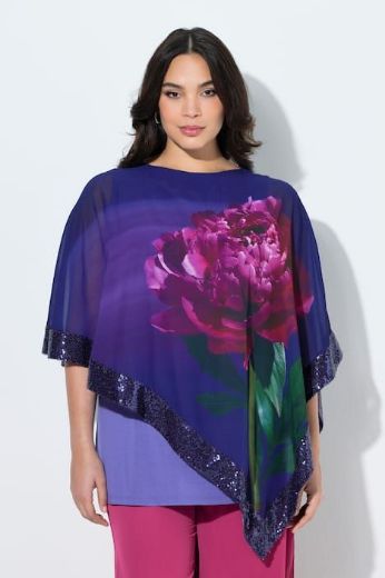 Plus size veliki brojevi Bluza elegantna od šifona 3/4 rukava za punije