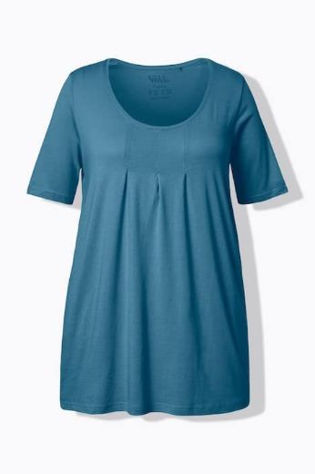 Plus size veliki brojevi Majica s naborima duži model za punije