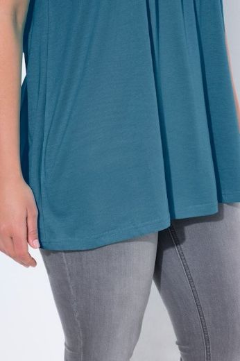 Plus size veliki brojevi Majica s naborima duži model za punije