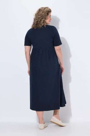Plus size veliki brojevi Haljina midi kratkih rukava za punije
