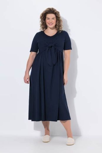 Plus size veliki brojevi Haljina midi kratkih rukava za punije