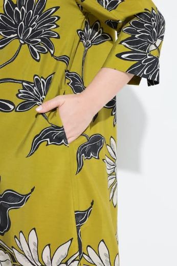 Plus size veliki brojevi Haljina elegantna midi 3/4 rukavi V izrez cvjetni uzorak za punije