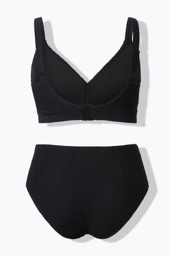 Plus size veliki brojevi Kupaći kostim dvodijelni mekanih košarica mrežasti detalji za punije