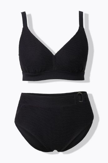 Plus size veliki brojevi Kupaći kostim dvodijelni mekanih košarica mrežasti detalji za punije