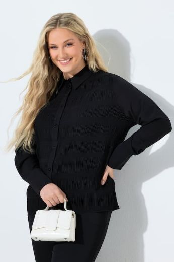 Plus size veliki brojevi Bluza dugih rukava strukturirana za punije