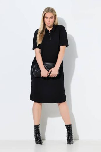 Plus size veliki brojevi Haljina kratkih rukava s kragnom za punije