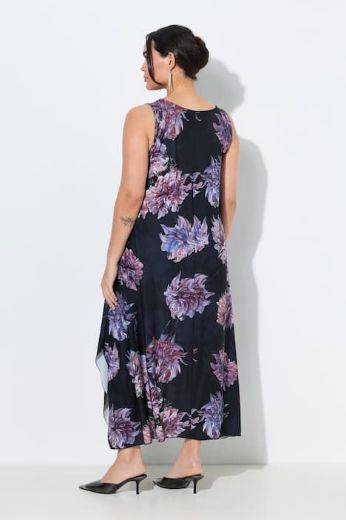 Plus size veliki brojevi Haljina elegantna midi bez rukava okruglog izreza za punije