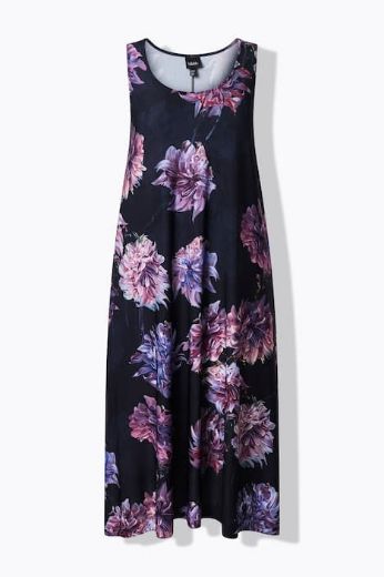 Plus size veliki brojevi Haljina elegantna midi bez rukava okruglog izreza za punije