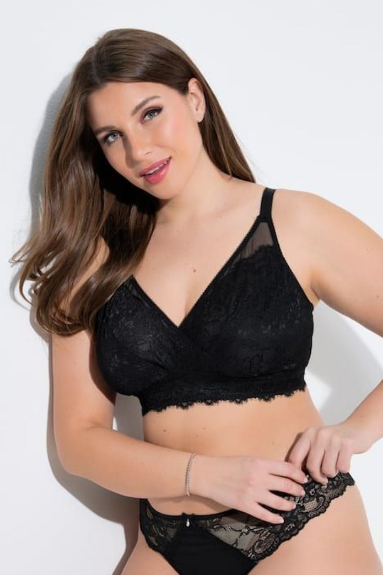 Plus size veliki brojevi Grudnjak bez žice s dodatkom čipke za punije