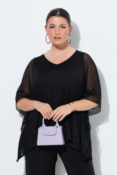 Veliki brojevi Bluza 3/4 rukava V ovratnika moda za punije