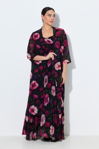 Plus size veliki brojevi Jakna lagana elegantna od šifona 3/4 rukava za punije