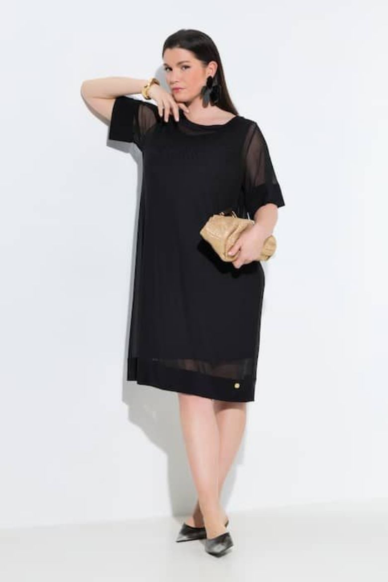 Plus size veliki brojevi Haljina elegantna  3/4 rukava za punije