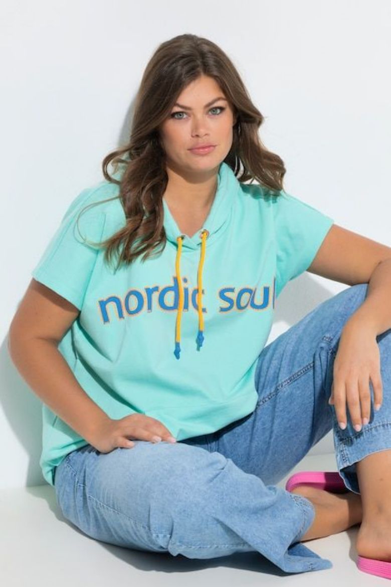 Plus size veliki brojevi Majica kratkih rukava s kapuljačom za punije