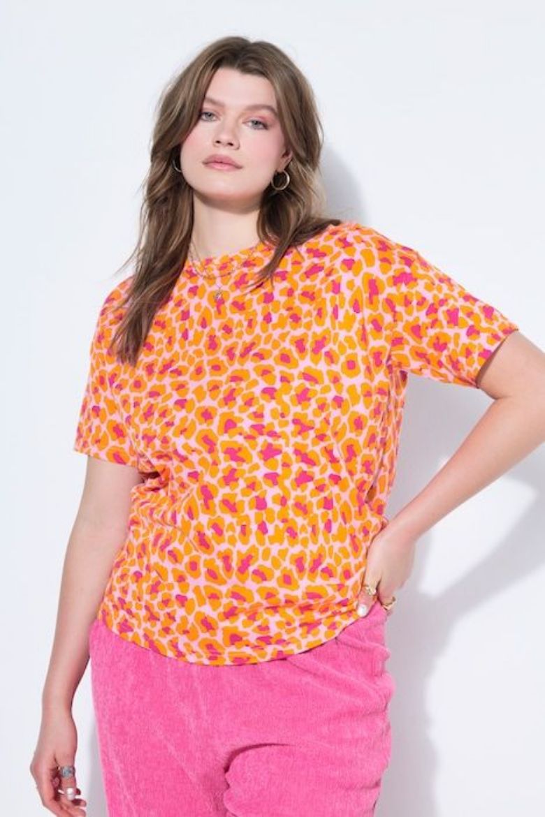 Plus size veliki brojevi Majica kratkih rukava šireg kroja za punije