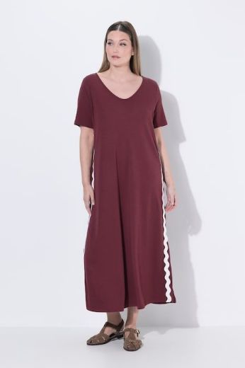 Plus size veliki brojevi Haljina maxi kratkih rukava pamučna za punije