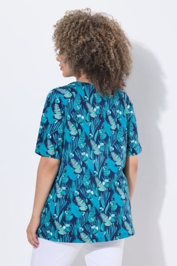 Plus size veliki brojevi Majica kratkih rukava V izreza za punije