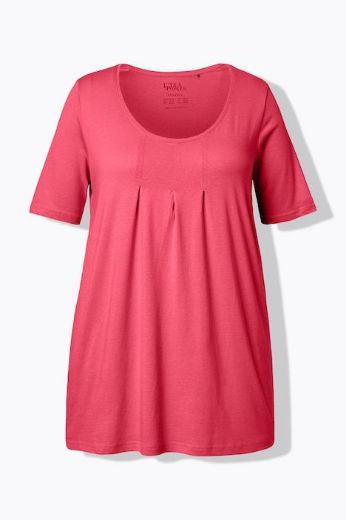 Plus size veliki brojevi Majica s naborima duži model za punije