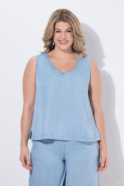 Veliki brojevi Bluza bez rukava A kroja moda za punije
