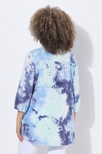 Plus size veliki brojevi Bluza 3/4 rukava lanena za punije