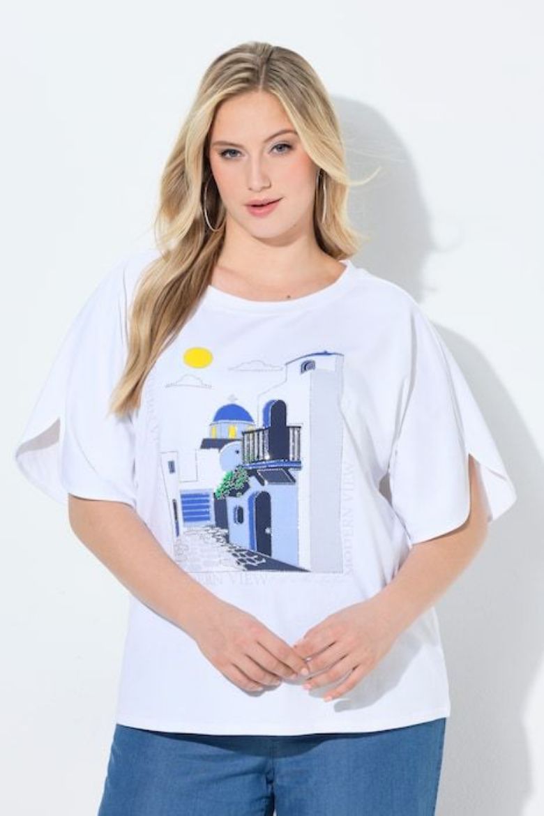 Plus size veliki brojevi Majica kratkih rukava šireg kroja za punije