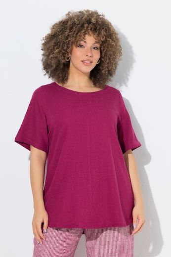 Plus size veliki brojevi Bluza kratkih rukava, okrugli izrez za punije