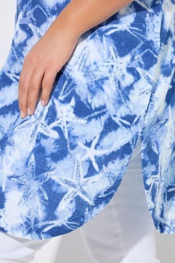 Plus size veliki brojevi Bluza 1/2 rukava dužeg kroja od muslina za punije