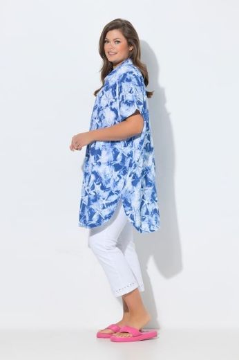 Plus size veliki brojevi Bluza 1/2 rukava dužeg kroja od muslina za punije
